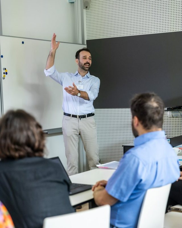 Andre beim Vortrag